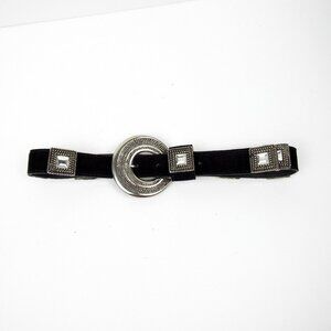 Cache Women's Belt Black Fashion Faux Leather/Suede Small